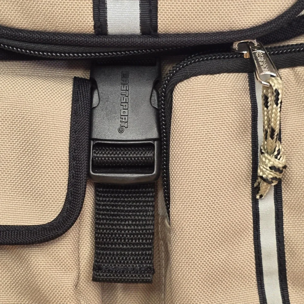 Vintage Eastsport Backpack Tan‎ Multipocket 90s Travel Hiking Daypack